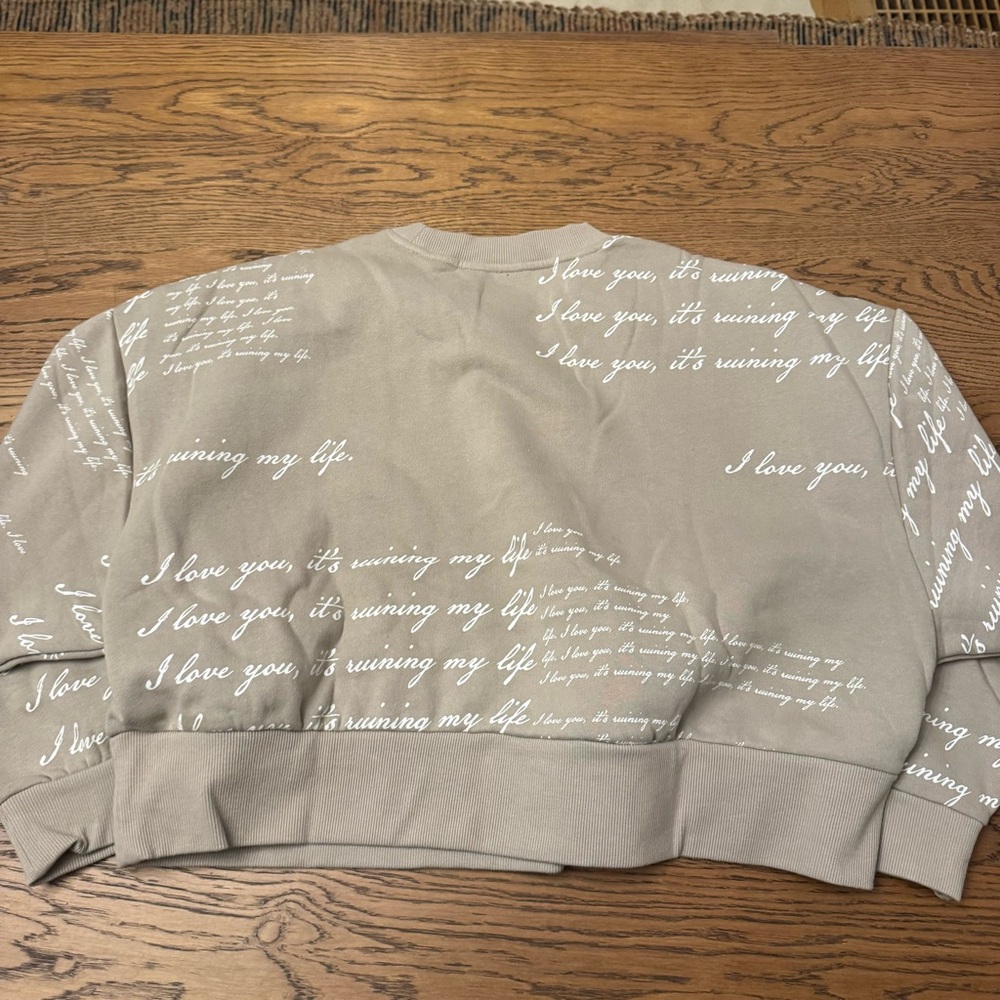 Taylor Swift I LOVE YOU IT'S RUINING MY‎ LIFE BOXY CROPPED CREWNECK - Picture 6 of 6